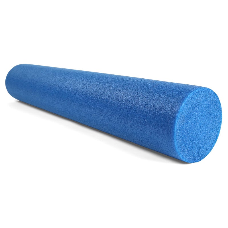 Cando Blue PE Foam Rollers for Fitness, Exercise Muscle Restoration, Massage Therapy, Sport Recovery and Physical Therapy for Homes, Clinics, and Gyms 6" x 36" Round - Image 1